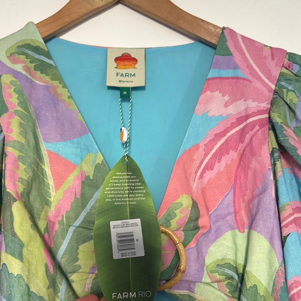 Farm Rio Colorful Tropical Dress